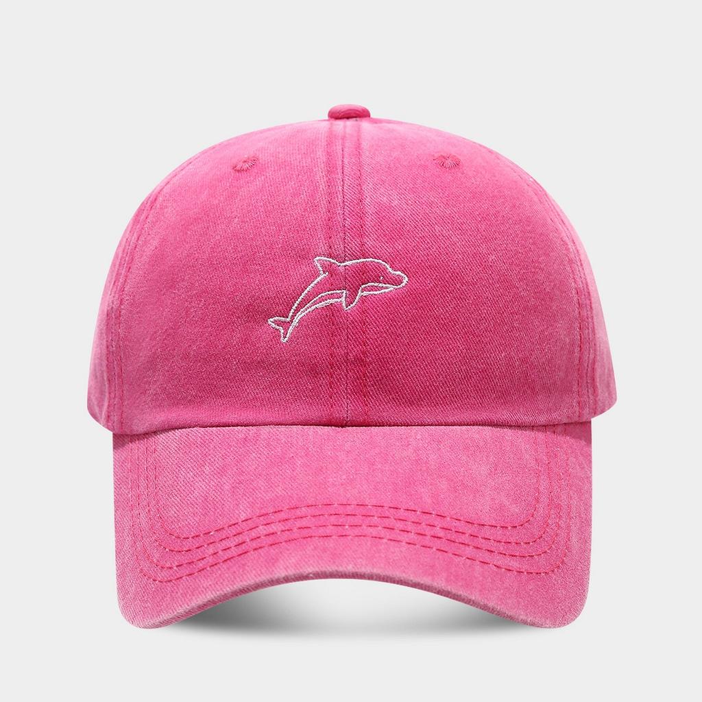 Outdoor Sunscreen Women Denim Baseball Caps For Men Vintage Distressed Dad Hats Dolphin Embroidery Trucker Cap