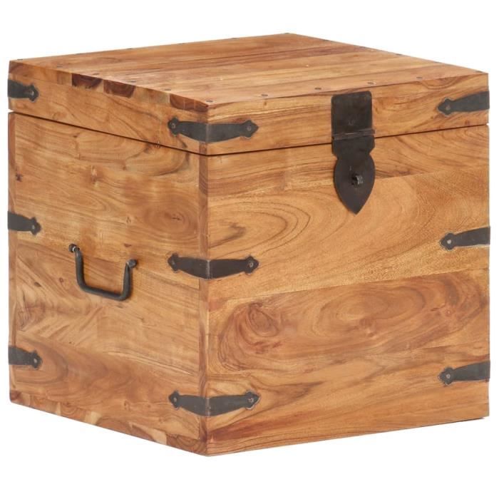 VidaXL Coffre 40x40x40 cm Bois d'acacia solide