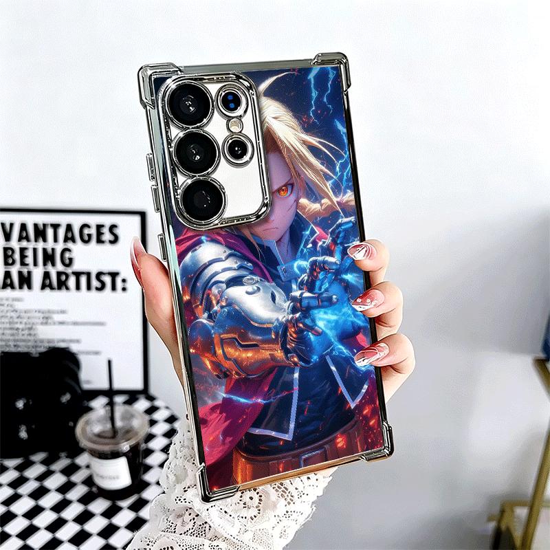F-ullmetal A-Alchemist Anime Plating Phone Case For Samsung Galaxy S24 S25 FE S26 Edge S23 Ultra S22 S21 Plus S20 Anti-Fall Aira