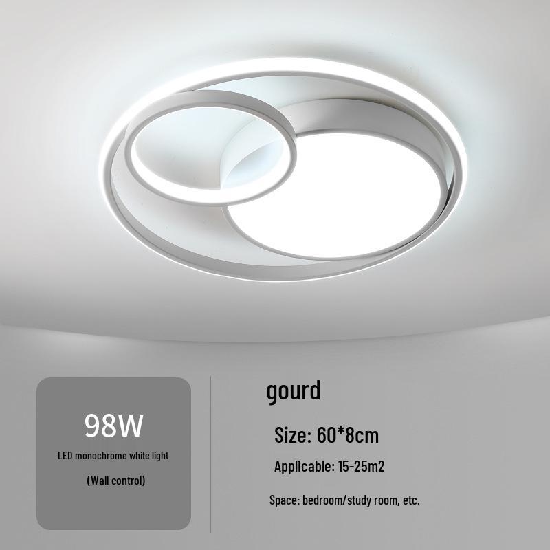Nordic Modern LED Ceiling Light - Minimalist Black & White Design for Bedroom, Study, or Romantic Settings
