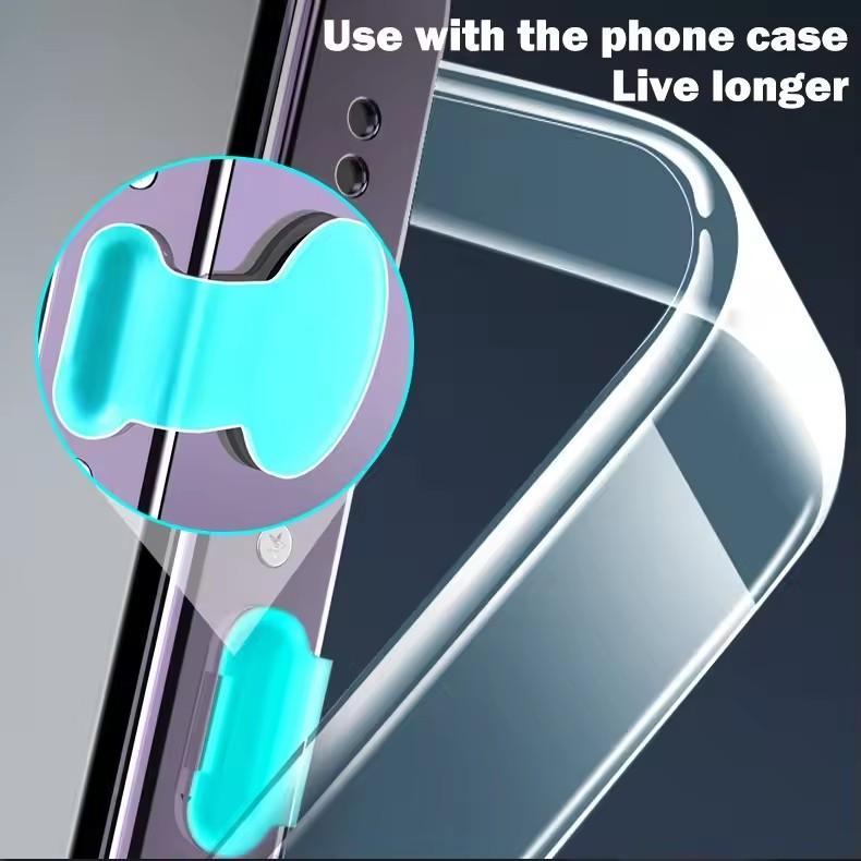 Luminous Dust Plug Anti Lost Charging Port Dustplug for iPhone iPad Samsung Ios Type C USB C Silicone Dustplug Cover for Apple