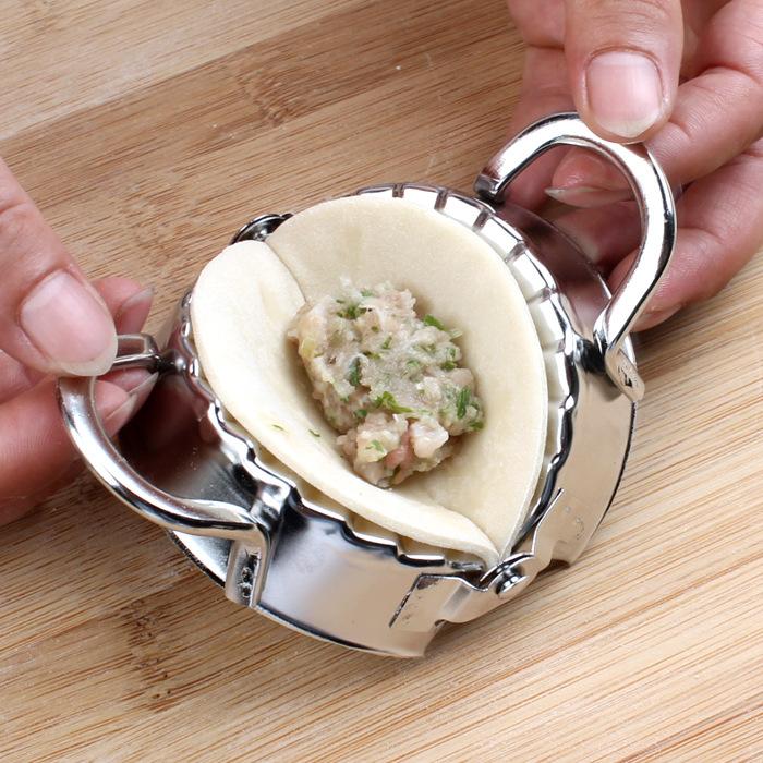 Stainless Steel Dumpling Maker – Manual Wrapper Cutter, Dough Mold, and Dumpling Press Tool Set for Homemade Dumplings