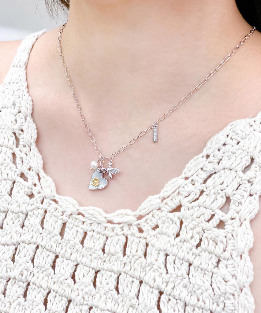 Tatiana Necker Flower Heart Necklace_Nz1139