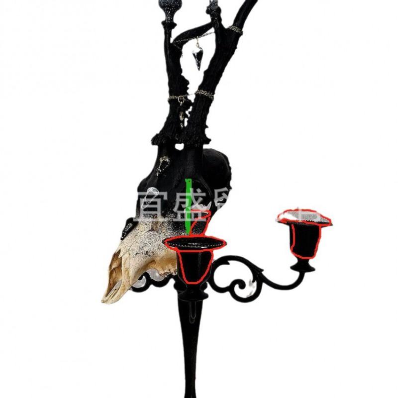 Cow Head Candle Holder Resin Art Decor Home Garden Ornament Creative Figurine