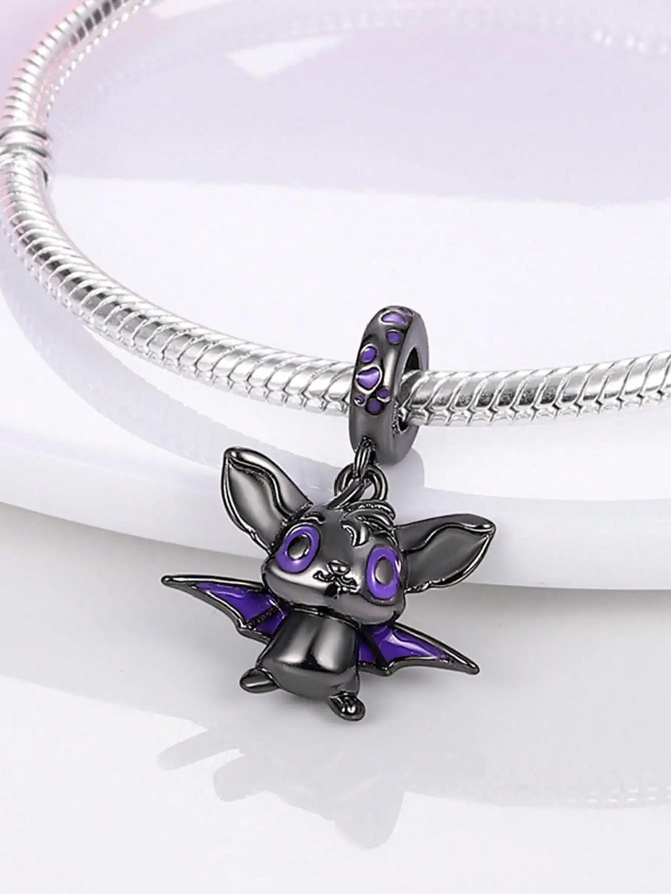

Charm Bead Component Copper Metal Colors Skull-headed bat Bead Component Designed For Authentic Original Bracelet High Quality Fine Jewelry Do It