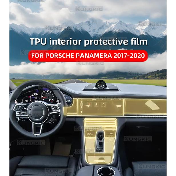 Automotive Interior Protective Film For Porsche Panamera 2017 2018 2019 2020 Transparent Sticker LHD RHD Door Panel Style A/B