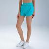 Alosco Women's High-Waisted Breathable 2-in-1 Yoga and Running Shorts - Anti-Exposure Summer Activewear