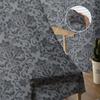 Baroque Pattern Decoration Flower Grey Sheer Curtains for Living Room Tulle for Windows Voile Yarn Short Bedroom Curtains