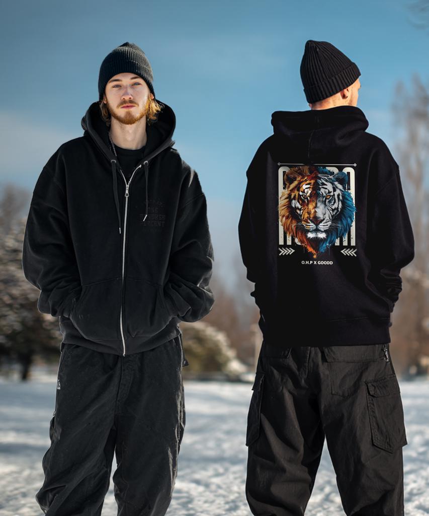 Ohpxgoodd Basura Fleece Zip-Up Hoodie