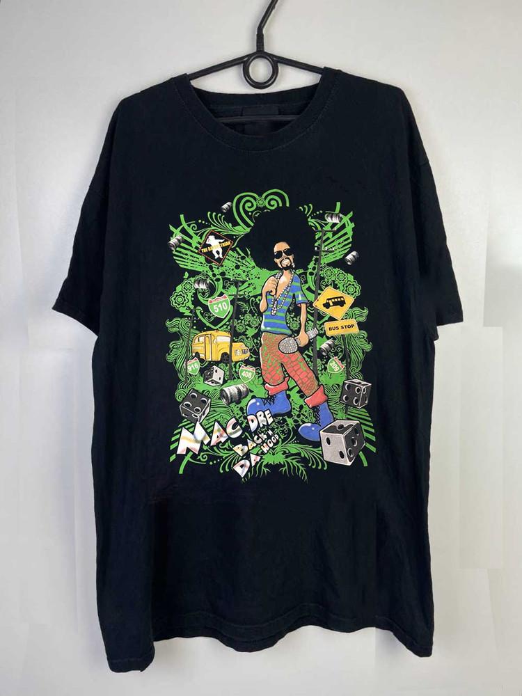 Футболка Rap Tees Raptees Mac Dre Tour Унисекс Плотный Хлопок Полный Размер MI489 Унисекс Футболка XXXL
