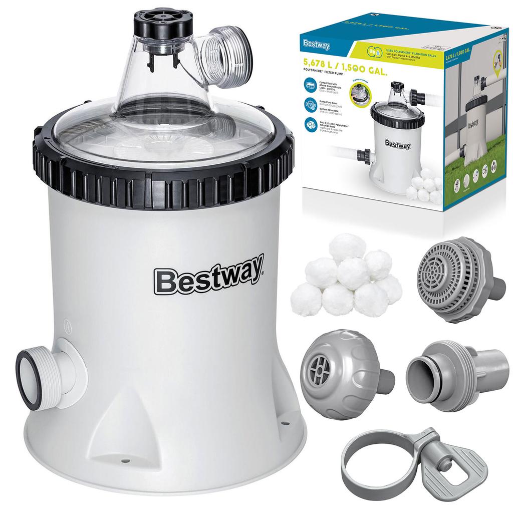 Pool Filter Pump 5678 L/H + Bestway 58870 Filter Balls