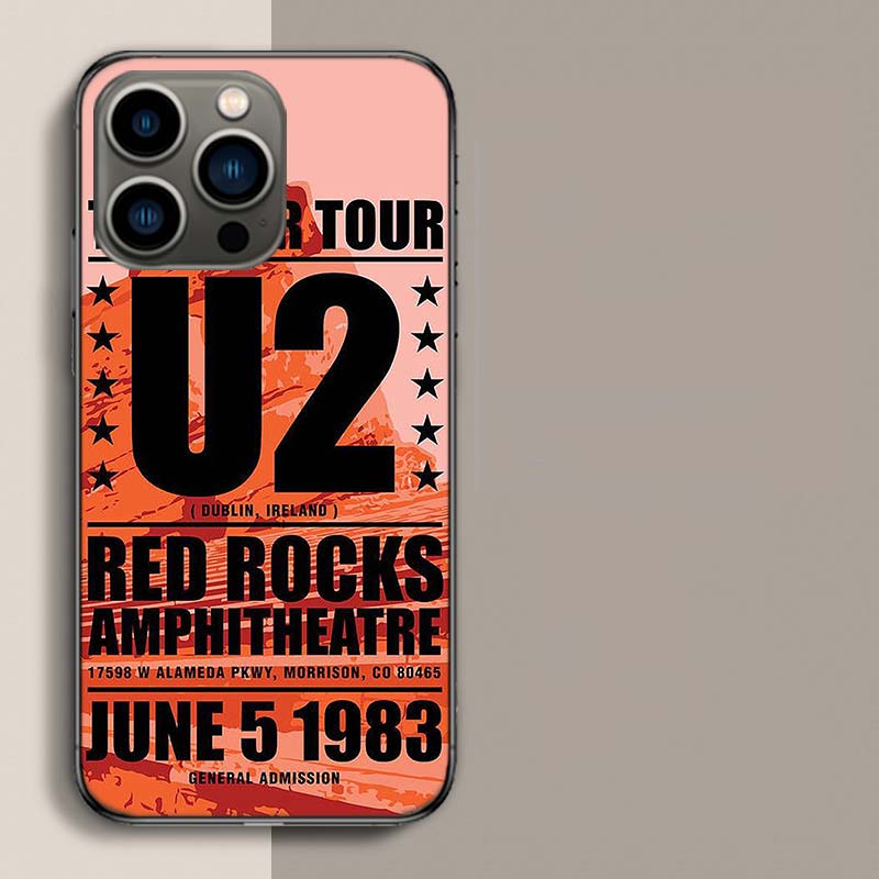 Band U2 Phone Case For Iphone 17 Air 15 Pro 14 Plus 16 Pro Max 12 13 Mini 11 16E X XS Cover Cute Fundas