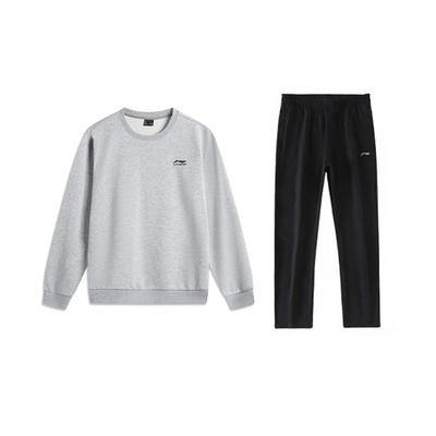 Minimalist Fashion Skin-Friendly Comfortable Versatile Round Neck Pullover Long Sleeve Sweatshirt Casual Sports Suit AWDVA97-2+AKLU881-1