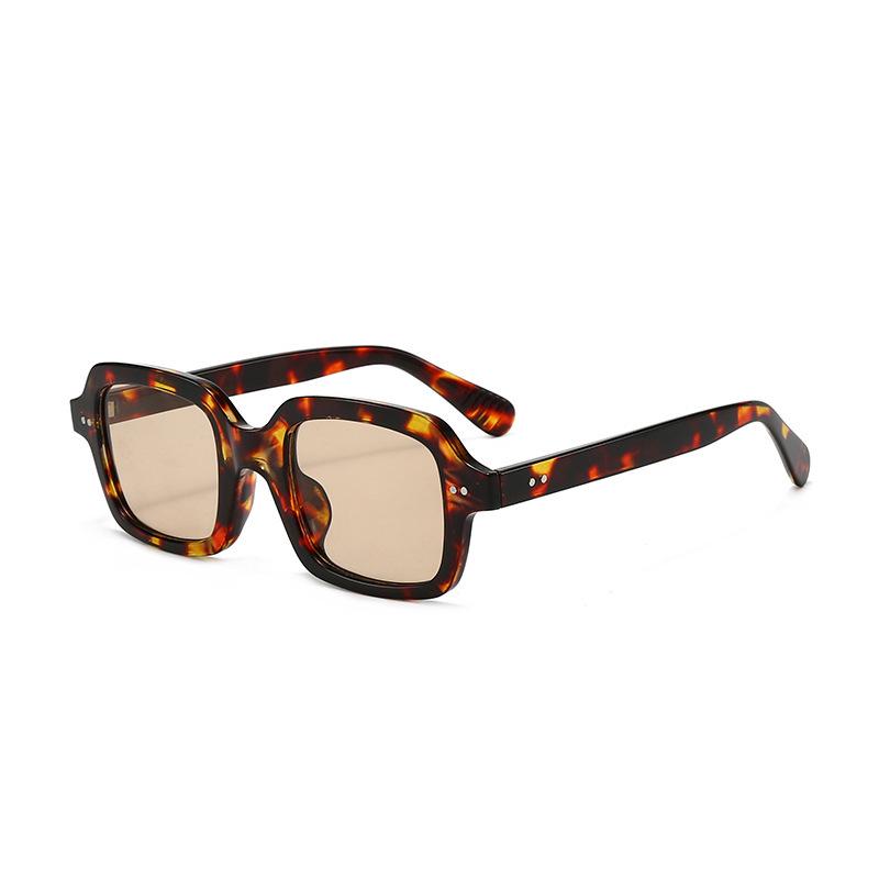 2025 Stylish Studded Sunglasses: European & American Fashion, Versatile Square Frame for Women