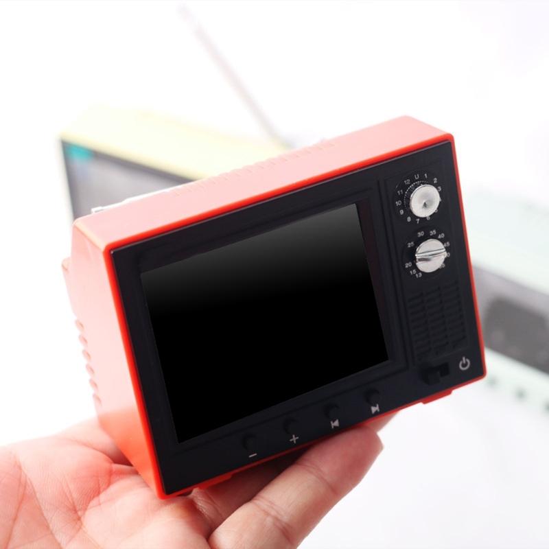 Animated Mini TV Furniture For Dollhouses 8.5cm Realistic Video Display Living Room Decoration