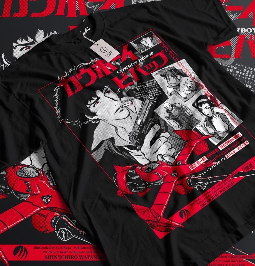 

Ковбой Бибоп Спайк Шпигель Аниме Манга подарок маме Смешная футболка Все размеры M