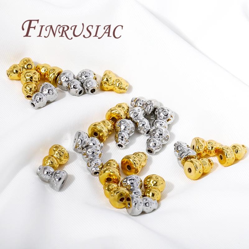 10/20Pcs/Lot 18K Gold Plated Separators For Beads,Metal Spacer Bead,DIY Jewelry Making Supplies,Accessories For Bracelets Beads