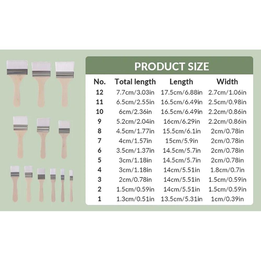 12Pcs/Set White Art Paint Brush Set Barbecue Brush  for Acrylic Oil Paint Varnishes Watercolor
