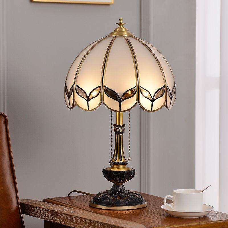 American all-copper table lamp retro nostalgic pure copper European bedroom bedside lamp wedding bedside table living room study