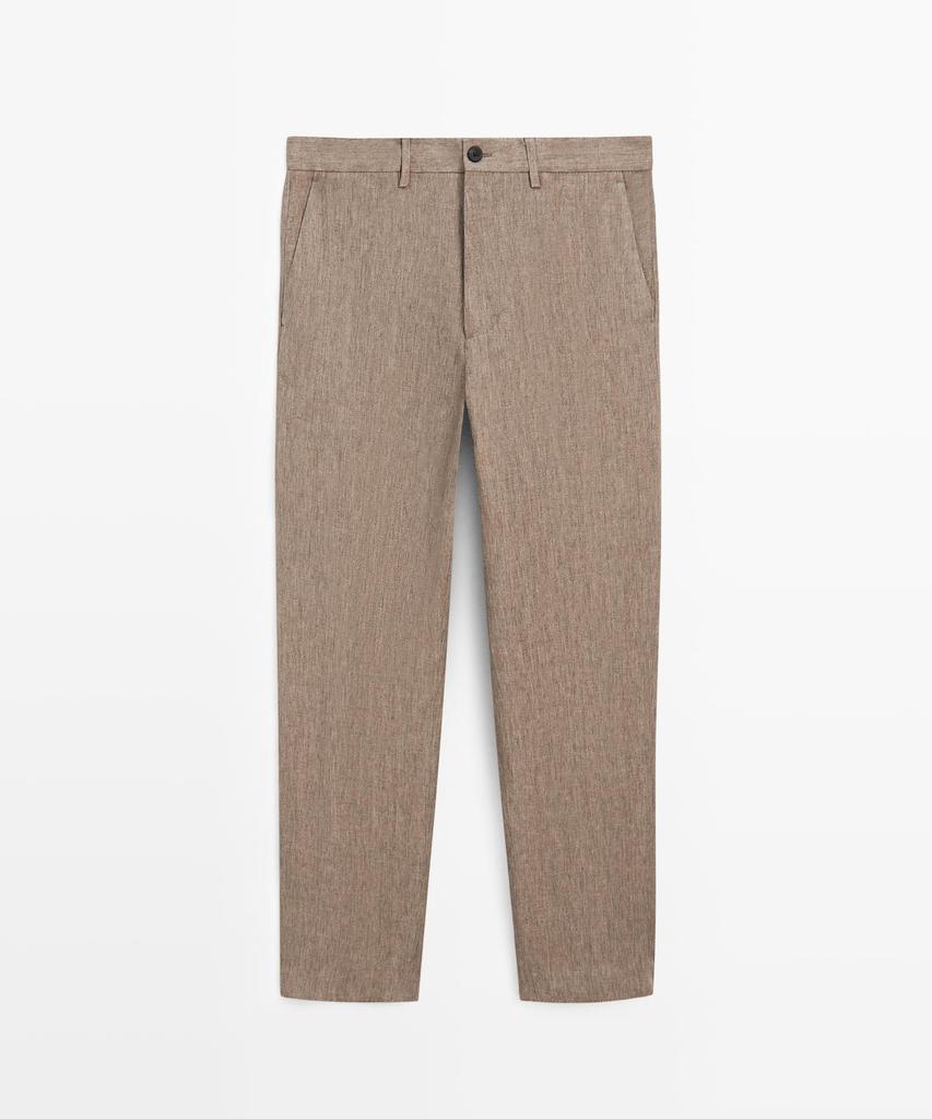 Masimodutti Linen Suit Pants