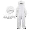 Professional Beekeepers Bee Suit Breathable Veil Hood Hat Beekeeping Suit Jumpsuit Zipper Elastic Cuff Bee Repellent Clothing