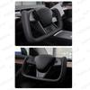 Tesla Yoke Steering Wheel 2.0 Leather Stitch Color Block Cover for Model 3 & Model Y