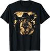 German Shepherd Western Graphic Cowboy Dog Smoking T-Shirt
