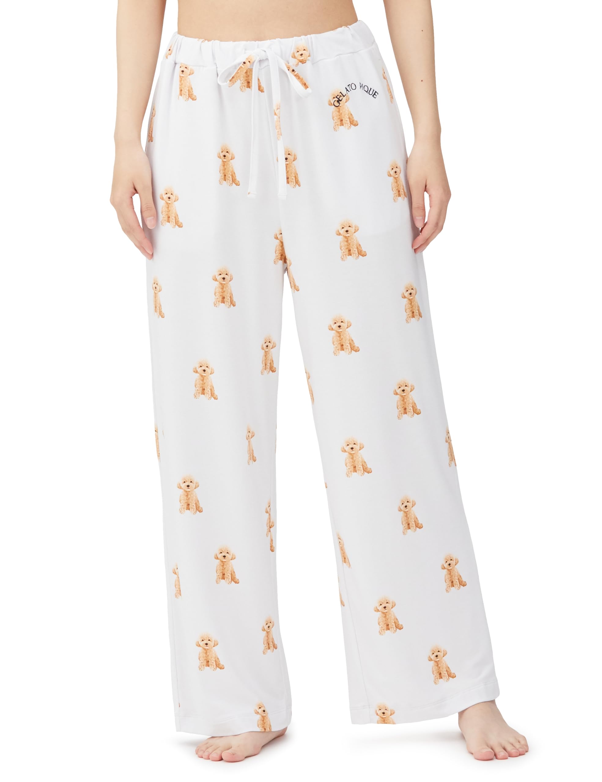 

Длинные брюки с принтом собаки [Gelato Pique]