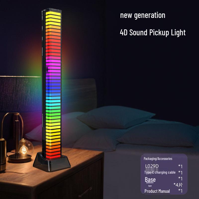 RGB Sound-Sync Rhythm Light: Trendy Colorful Music Atmosphere LED for Car or Desk with Sound Sensor