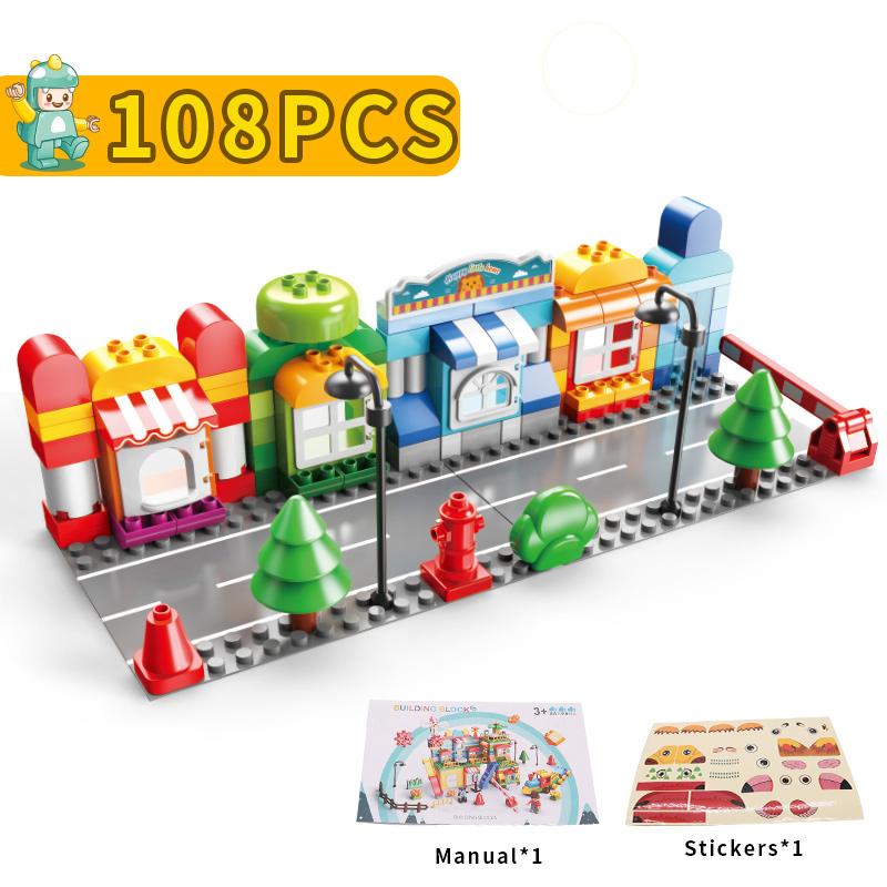 Jucării DIY Set de Blocuri de Construcție Creative cu Particule Mari Mărime Mare Colorat Clasic Cărămizi de Bază Jucării DIY Pentru Bebeluș Cadouri de Crăciun