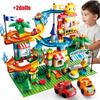 171-269PCS Marble Race Run Big Size Block Building Blocks Funnel Slide Blocks DIY Educational Big Brick Toys For Children Gift