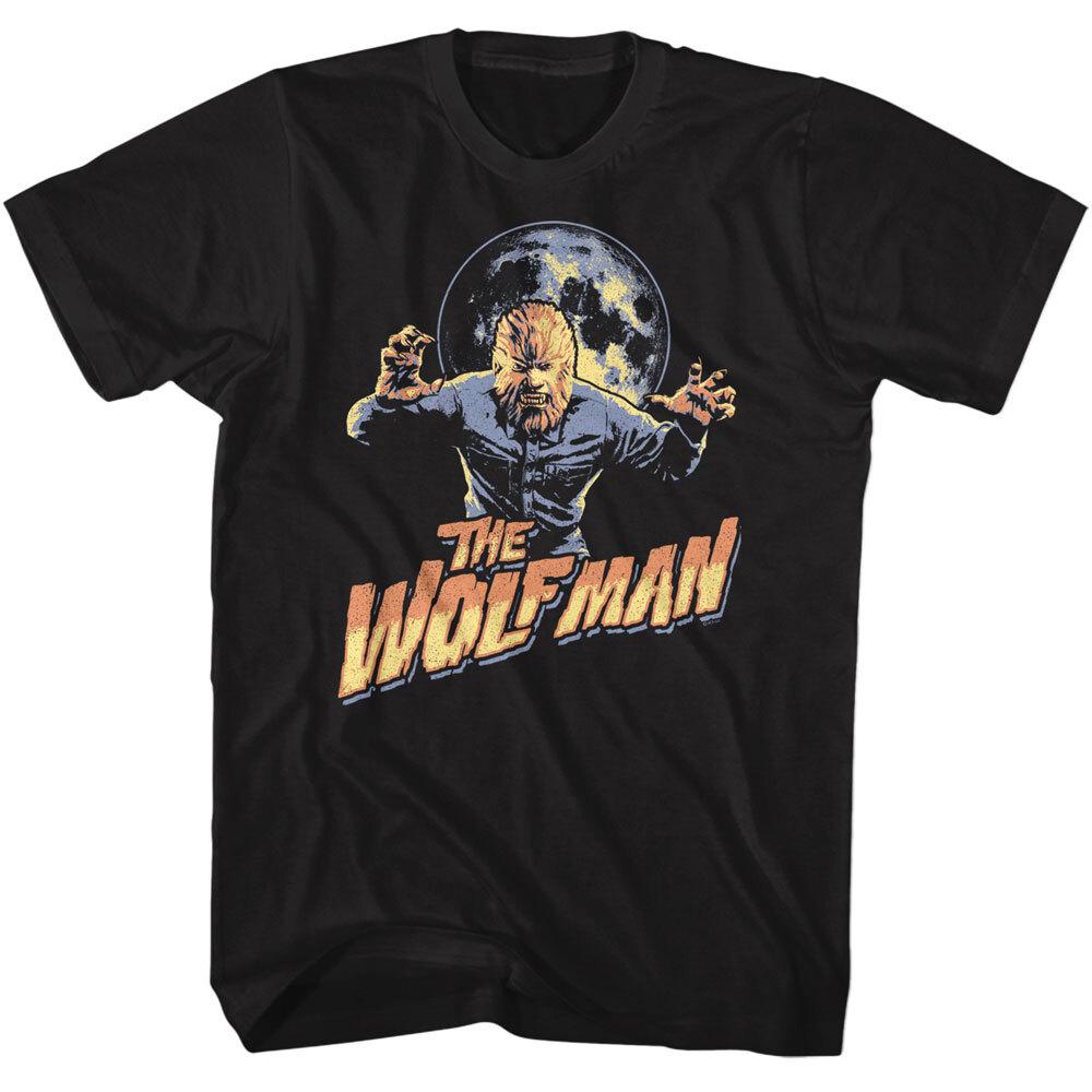 The Wolfman Adult T-Shirt Universal Monsters Multitone Black Cotton SM5XL Unisex T-Shirt L