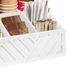 Rustic Wood Paper Plate Dispenser Utensil Holder Kitchen Organization Rack