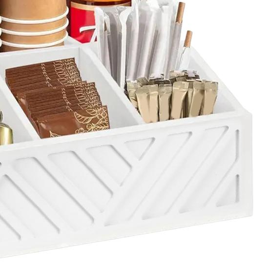 Rustic Wood Paper Plate Dispenser Utensil Holder Kitchen Organization Rack