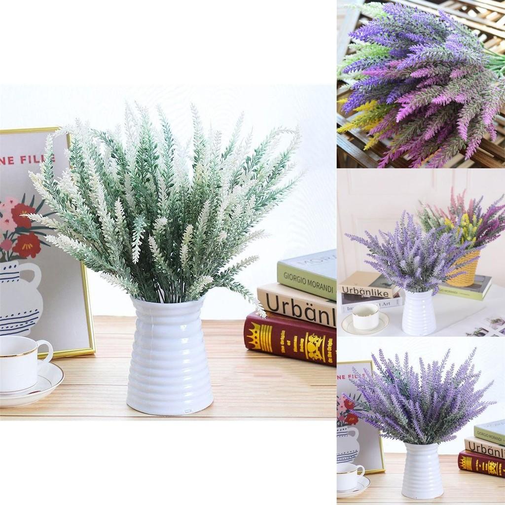 Stunning Lavender Plastic Bouquet With Realistic Appearance For Home Decor