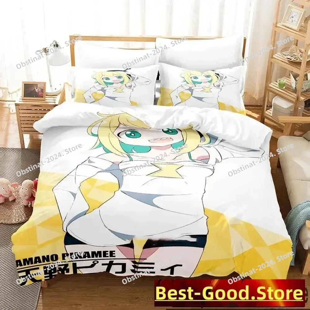 3D Amano Pikamee Anime Bedding Set Printed Duvet Cover Pillowcase Single Double Style Queen King Size Sets Home