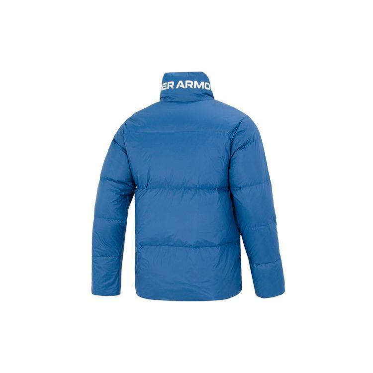 Under Armour Down Puffer Stand Collar Warm Jacket Men Outerwear Blue 1375449-437