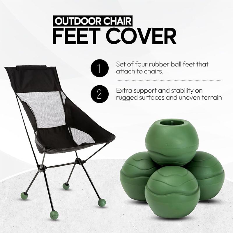 1/4Pcs Moon Chair Foot Cover Camping Chair Foot Protectors Stabilizing Rubber Ball Feet Pad Universal Base