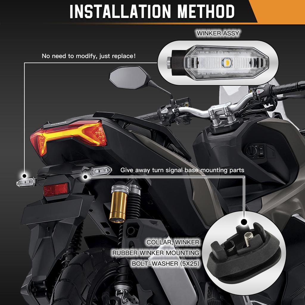 2 stk LED-blinklysindikatorerstatning for HONDA CLICK 125 I CLICK 150 I VARIO 125 VARIO 150