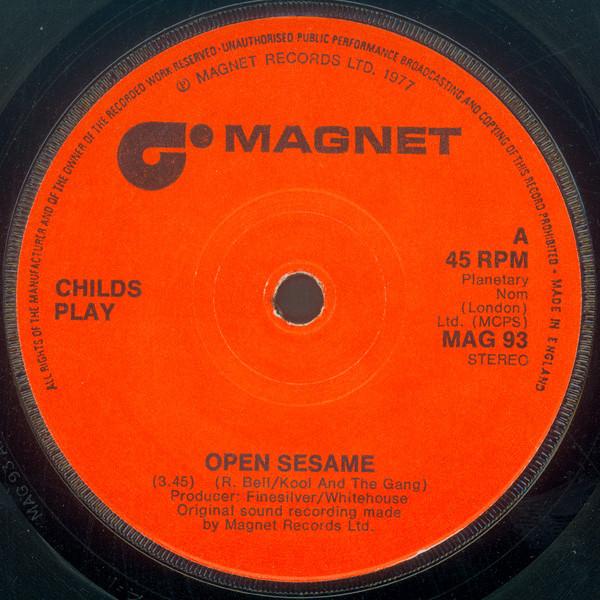 

7inch Record CHILDS PLAY - Open Sesame MAG93 Magnet 1977 UK Soul/Funk Used