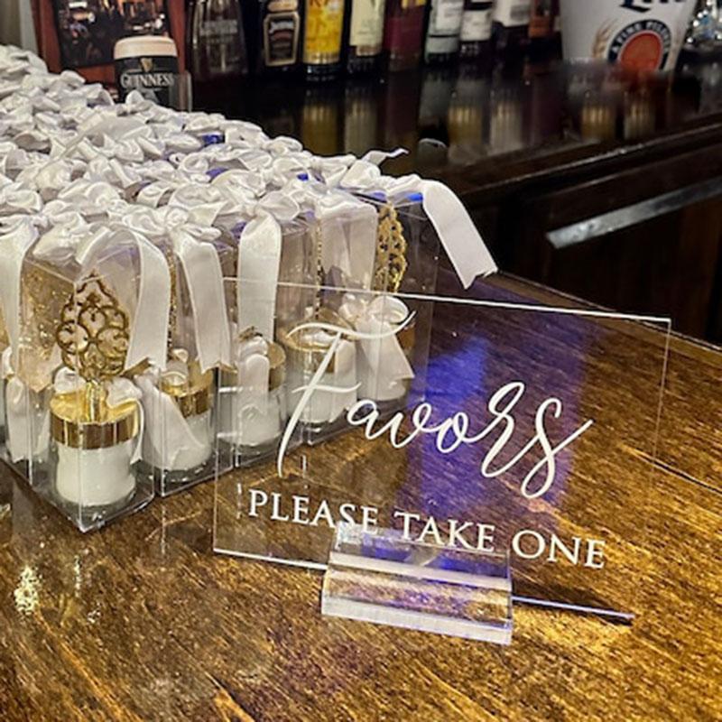 Clear Acrylic Favors Sign Stand Wedding Please Take One Acrylic Sign Holders Acrylic