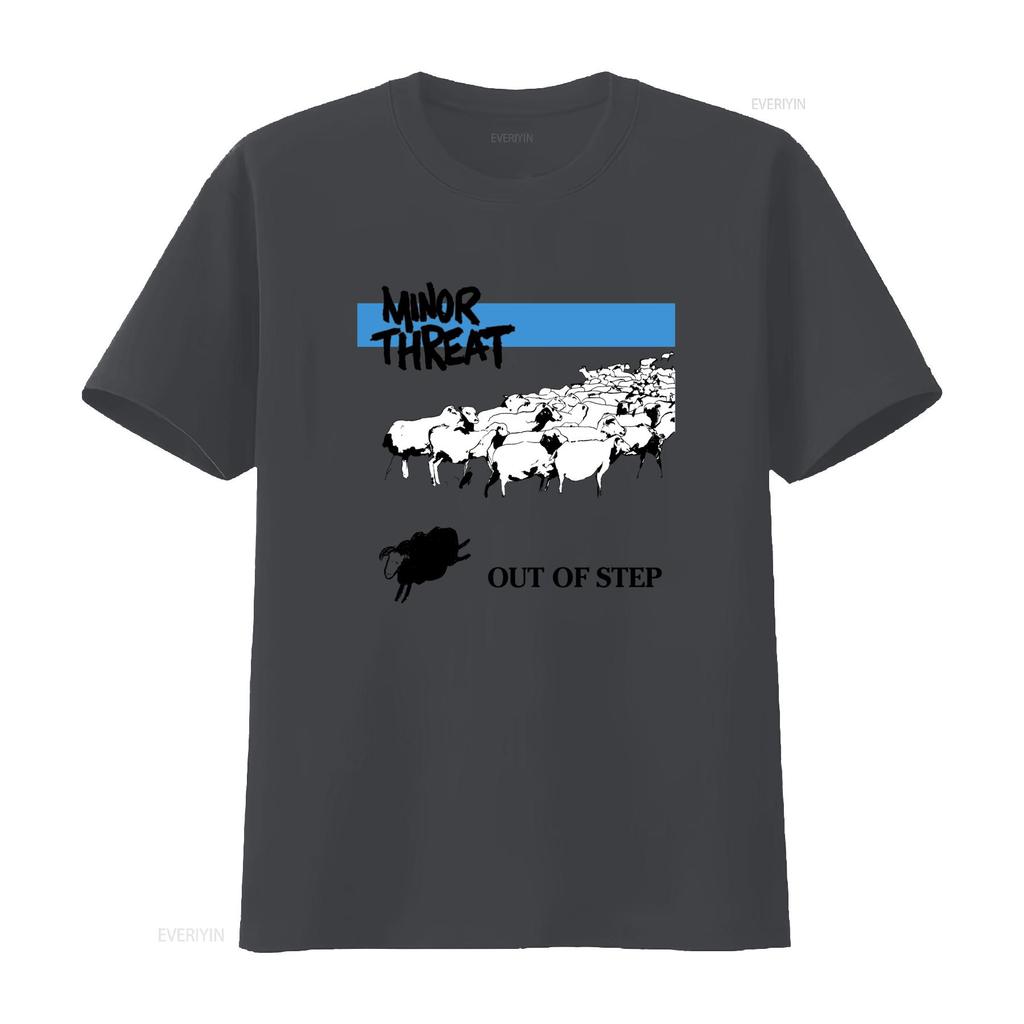 Vintage Minor Threat Cover Album No Limit American Hardcore Punk Band Out Of Step White Large T Shirt Music Tour Concert Size M