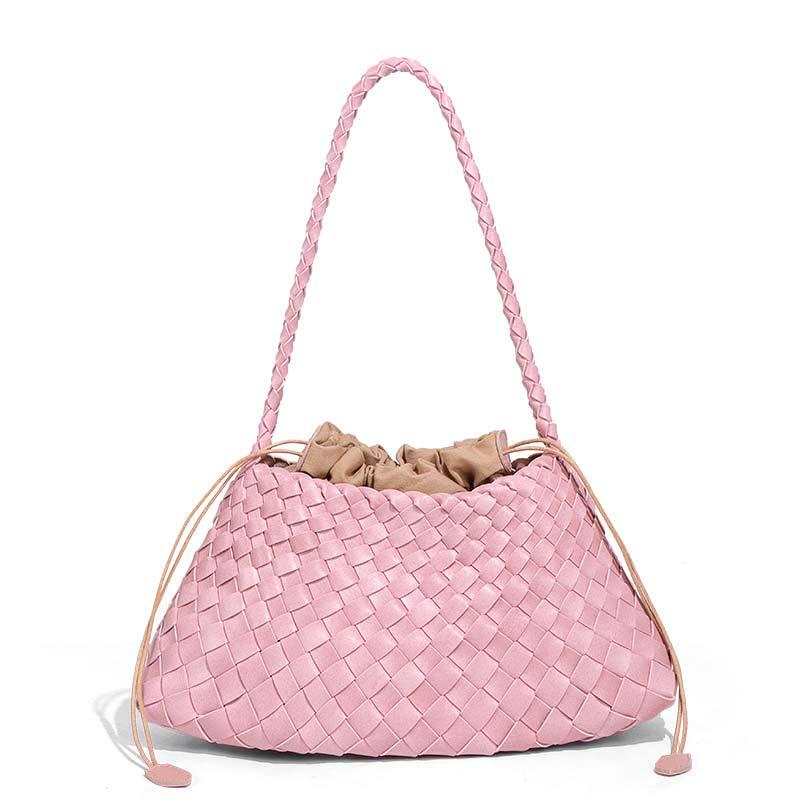 

Trendy One-Shoulder Women s Woven Bag: Versatile Retro Underarm Handbag with Mother-and-Child Design