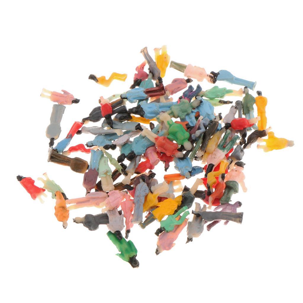 200Pcs Mixed Tiny People Figure Train LAYOUT Standard 1:200 Scale