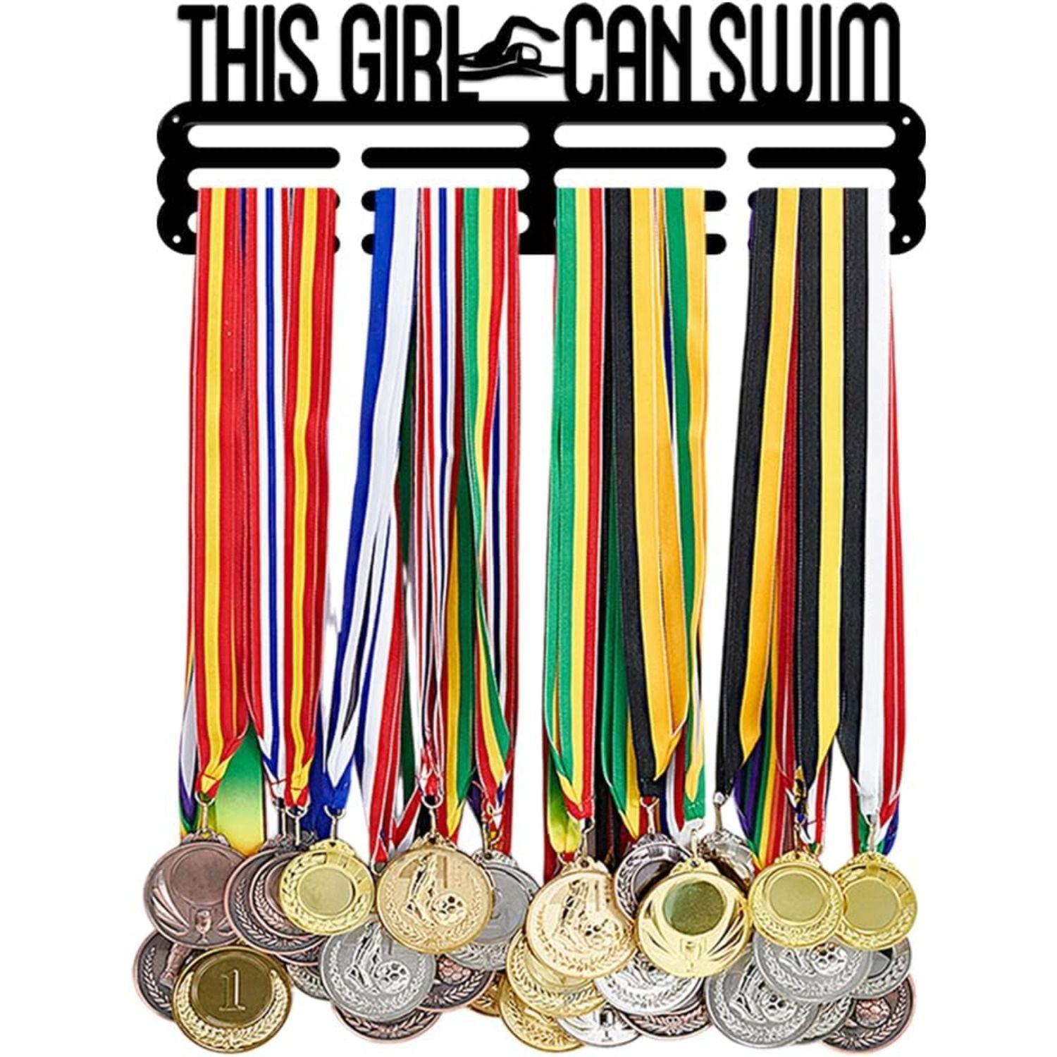 Настенный держатель для металлических медалей с лентами 50+ наград