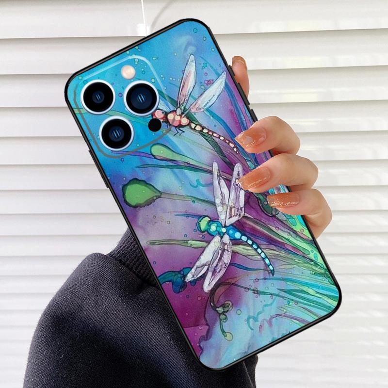 Dragonfly Phone Case For iPhone 17 16 15 14 11 12 13 Pro Max Mini 15 16 Plus 16e 17Air Cover Fundas