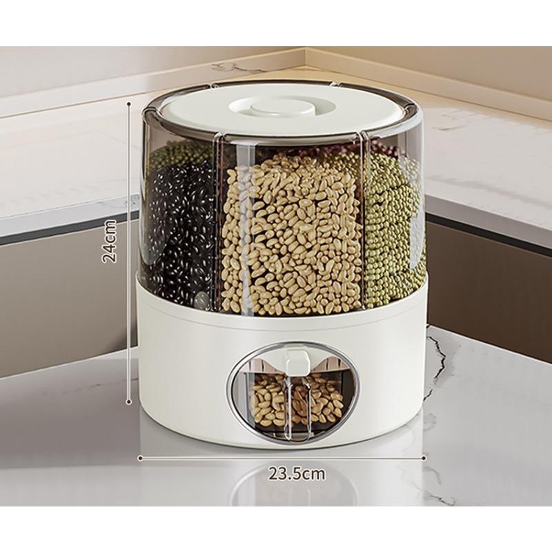 Контейнер для хранения зерна дома - Герметичный вращающийся отсек пищевой контейнер для риса влаго- и вредителезащищенный кухонная организация Medium 2190₽