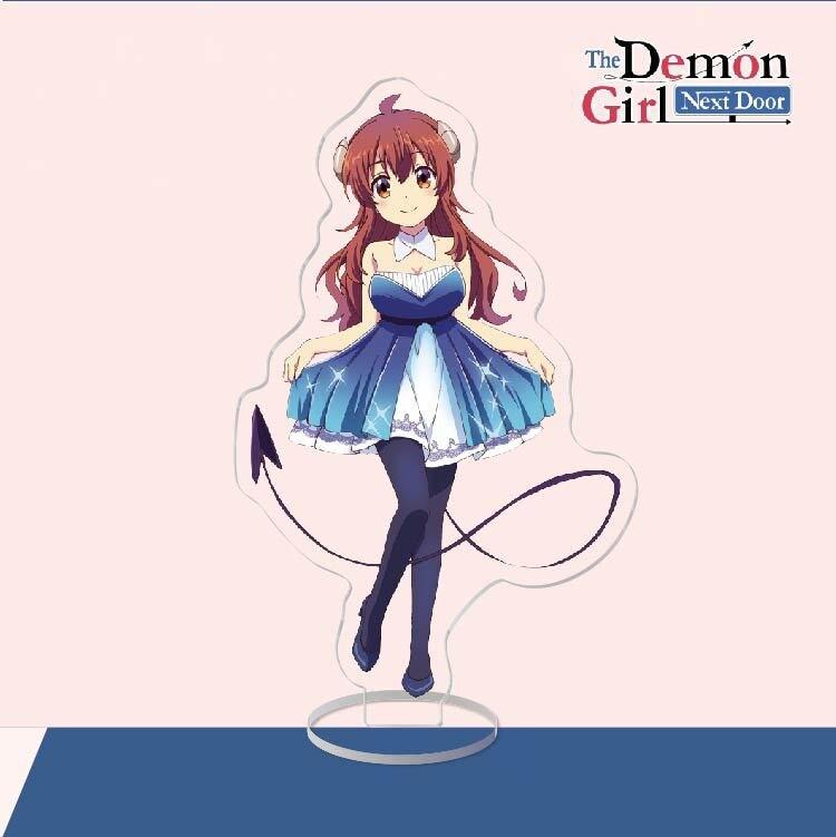 Anime Acrylic Stand Action Figure Toy The Demon Girl Next Door PVC Acrylic Stand Machikado Mazoku Desktop Stand Model Toy Gift