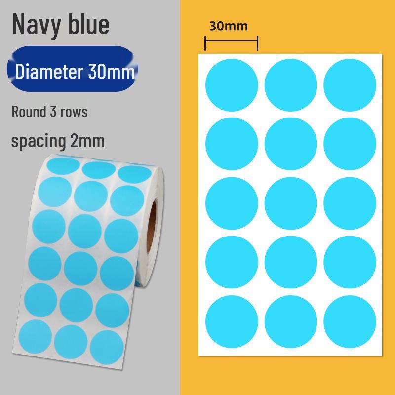 Color Coated Self-Adhesive Barcode Label Paper - Round Stickers In Various Sizes