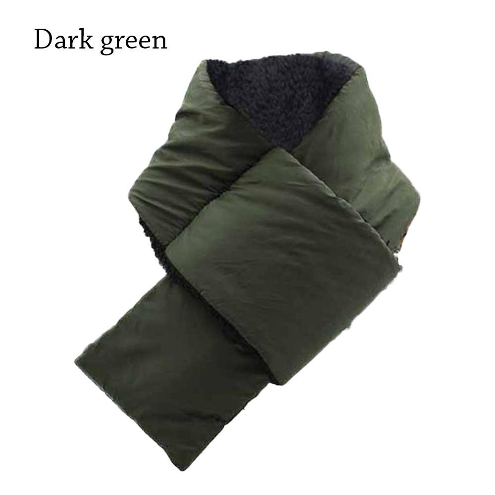 

Warm Thick Velvet Down-Cotton Neck Warmer Shawl Scarf Winter Scarves темно-зеленого